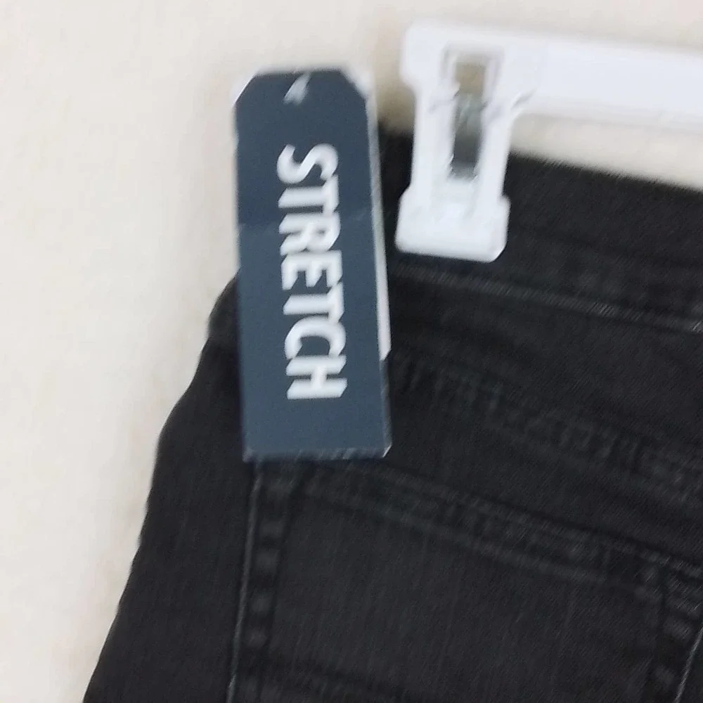 Oshkosh Jean Shorts Boys Size 12 in Faded Black w/ Distressing, Adjustable Waist